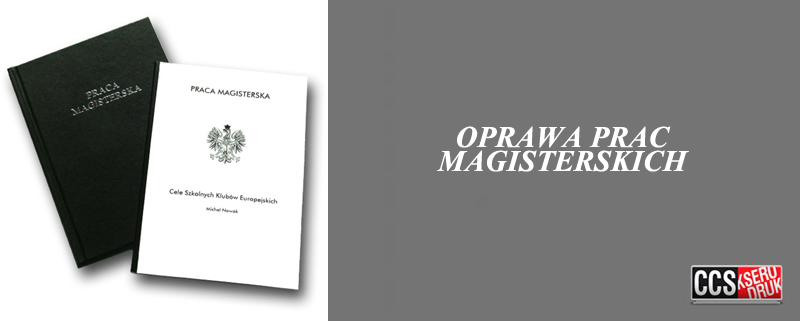 oprawa prac magisterskich